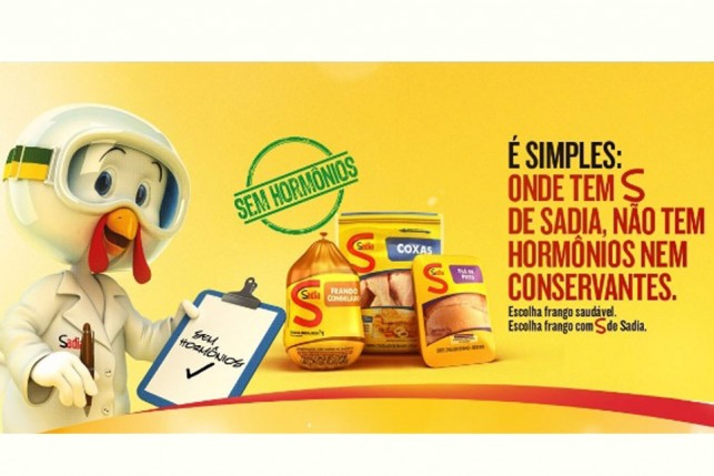 Campanha da Sadia, que garante que seus produtos não têm hormônios