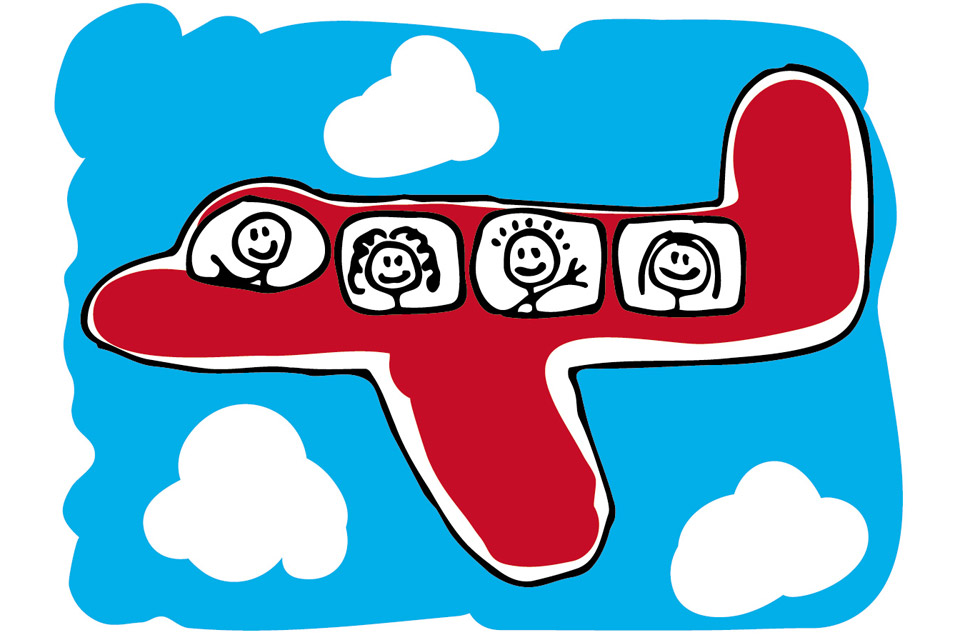 Viajar de avião com crianças requer planejamento