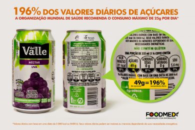 O suco Del Valle bateu os refris em açúcar (foto: Foodmed)